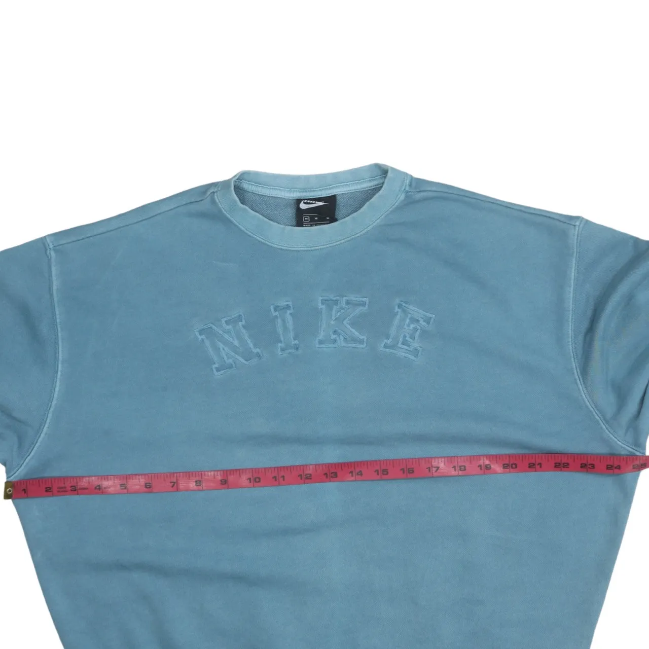 Nike 90's Spellout Crew Neck Sweatshirt Medium Blue sold by Vintage Club product image thumbnail 5
