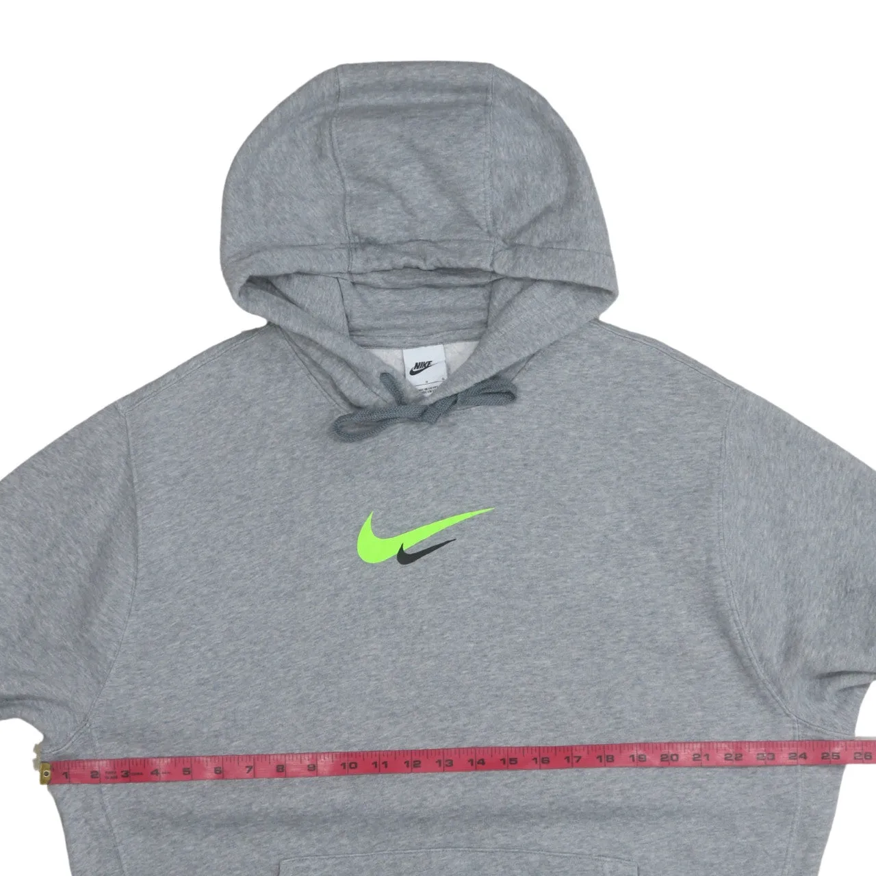 Nike 90's Center Middle Swoosh Pullover Hoodie Large Grey sold by Vintage Club product image thumbnail 5