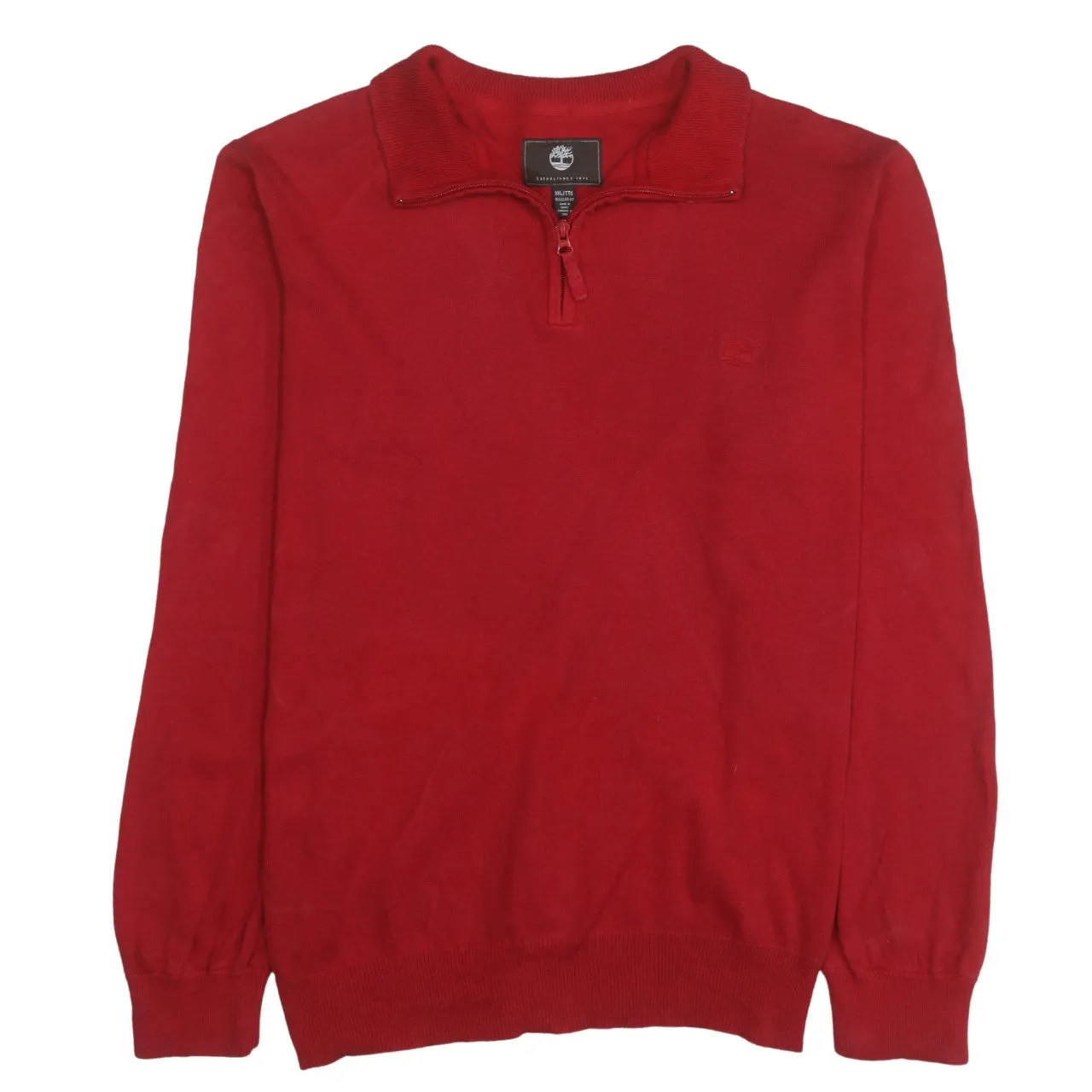 Timberland 90's Lightweight Quarter Zip Sweatshirt XXLarge (2XL) Red sold by Vintage Club