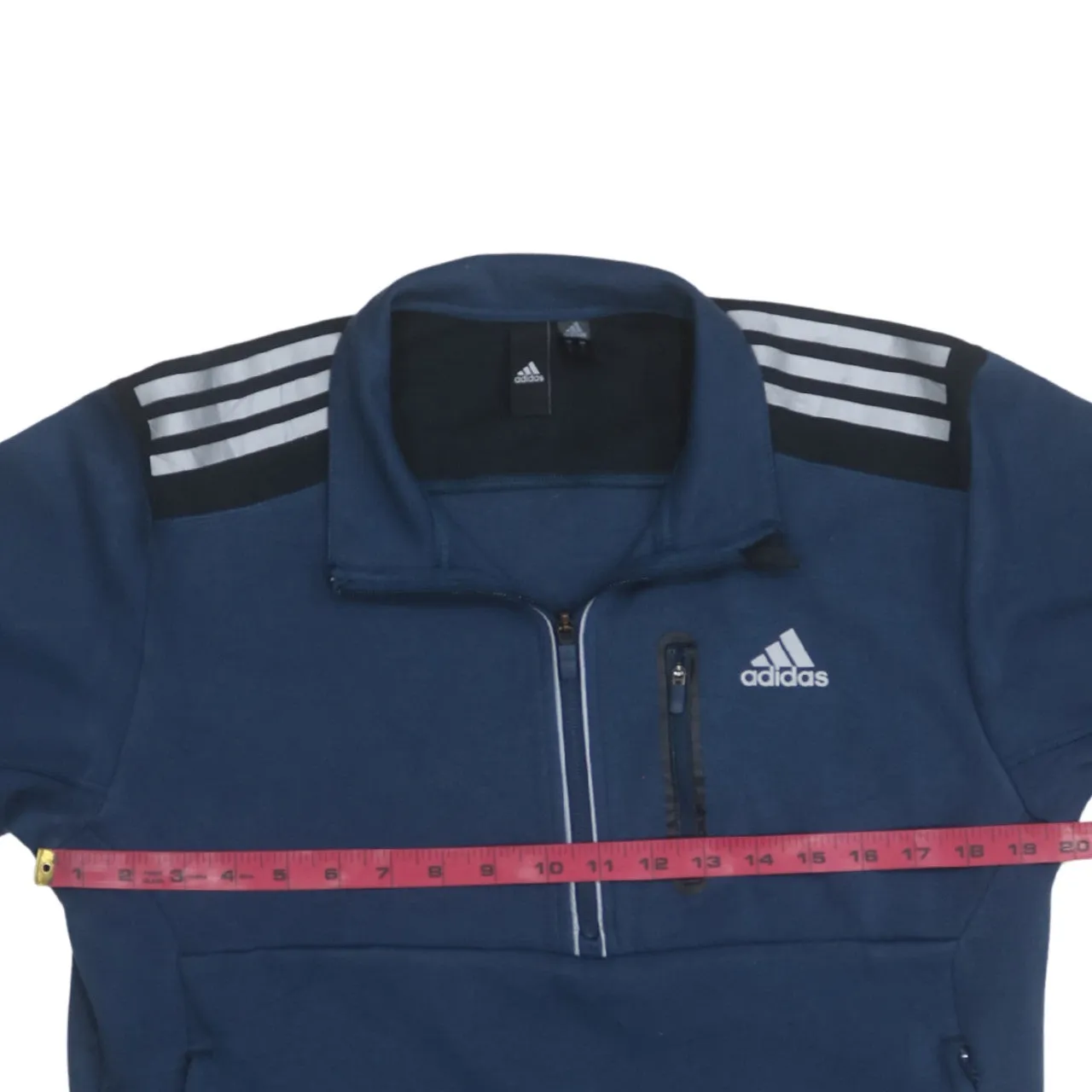 Adidas 90's Lightweight Half Zip Sweatshirt Small Navy Blue sold by Vintage Club product image thumbnail 5