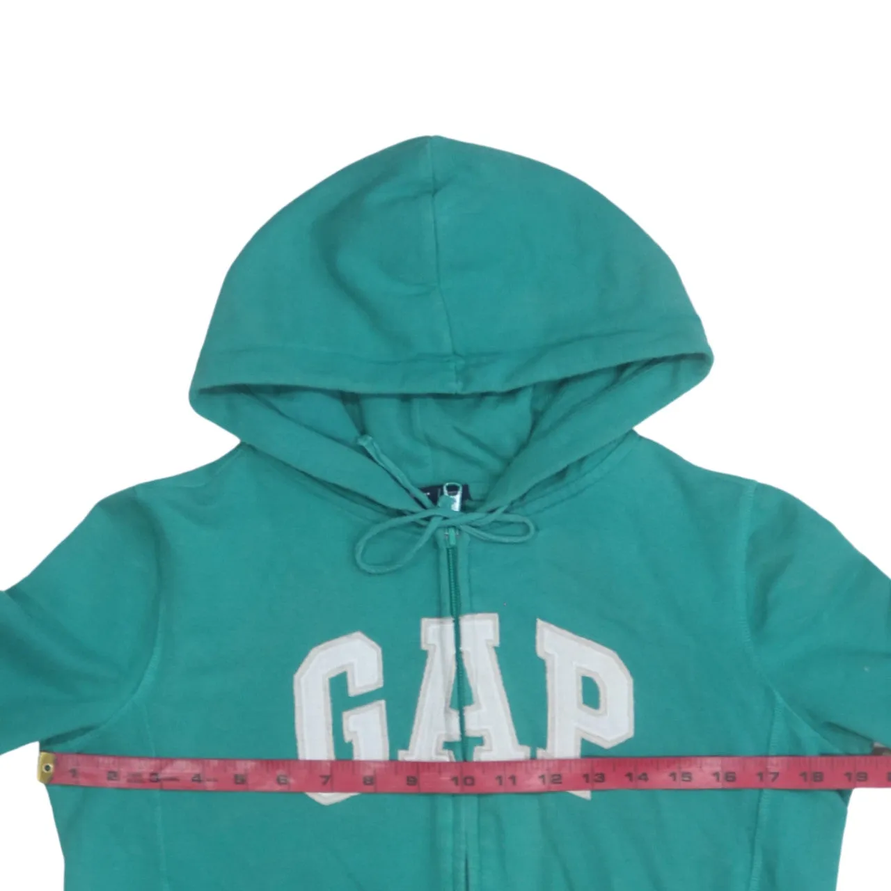 Gap 90's Spellout Full Zip Up Hoodie Small Green sold by Vintage Club product image thumbnail 5