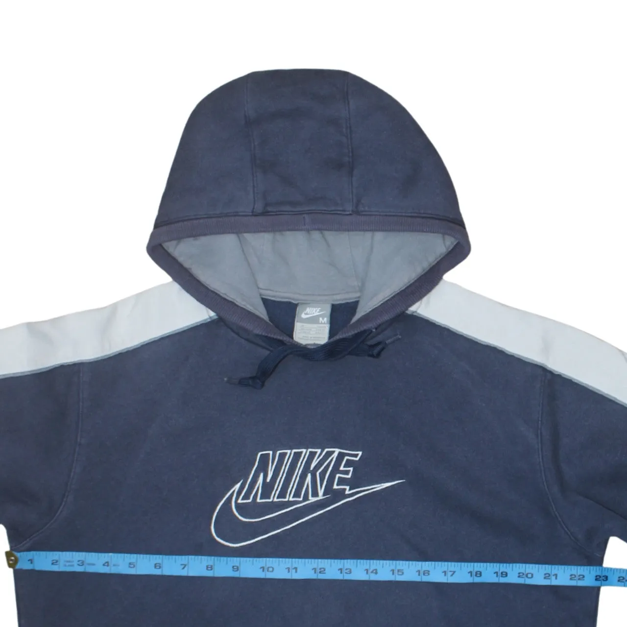 Nike 90's Center Middle Swoosh Pullover Hoodie Medium Navy Blue sold by Vintage Club product image thumbnail 5