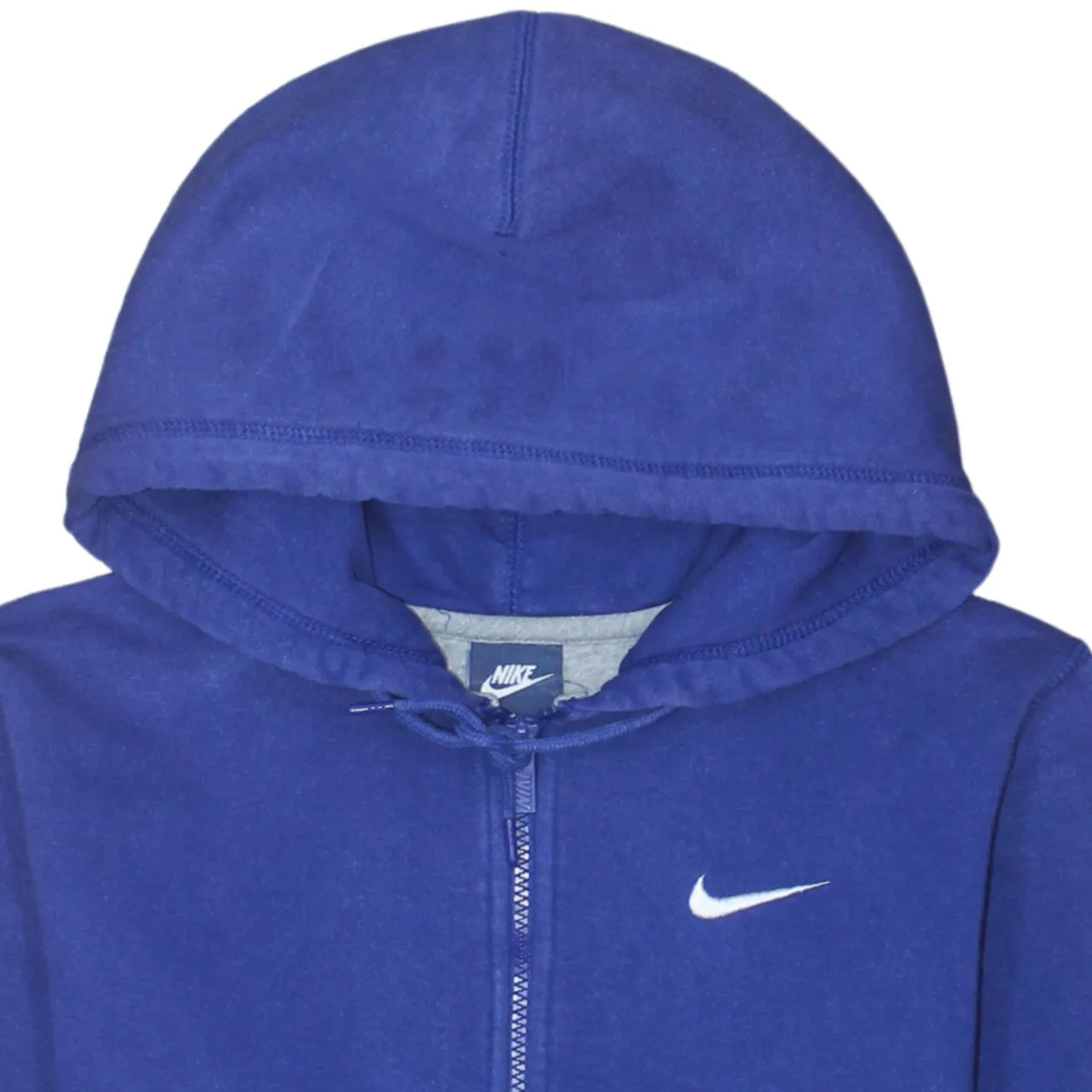 Nike 90's Swoosh Full Zip Up Hoodie Small Blue sold by Vintage Club product image thumbnail 3