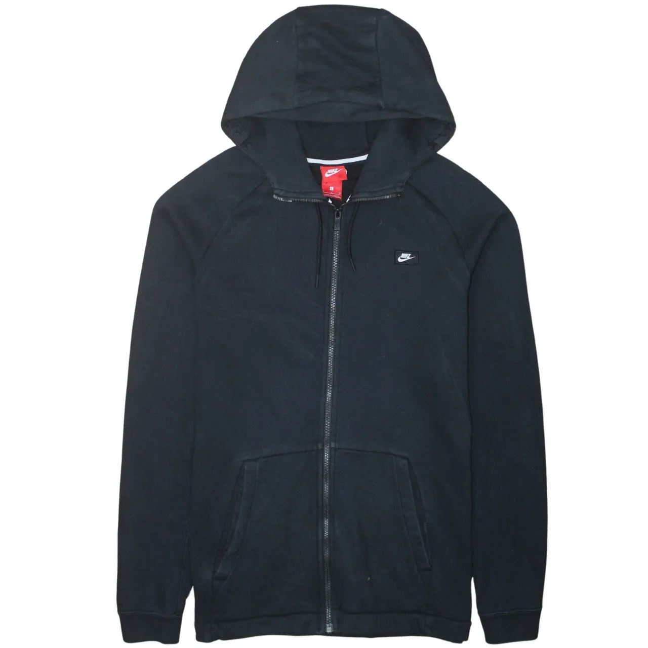 Nike 90's Swoosh Full Zip Up Hoodie Large Black sold by Vintage Club