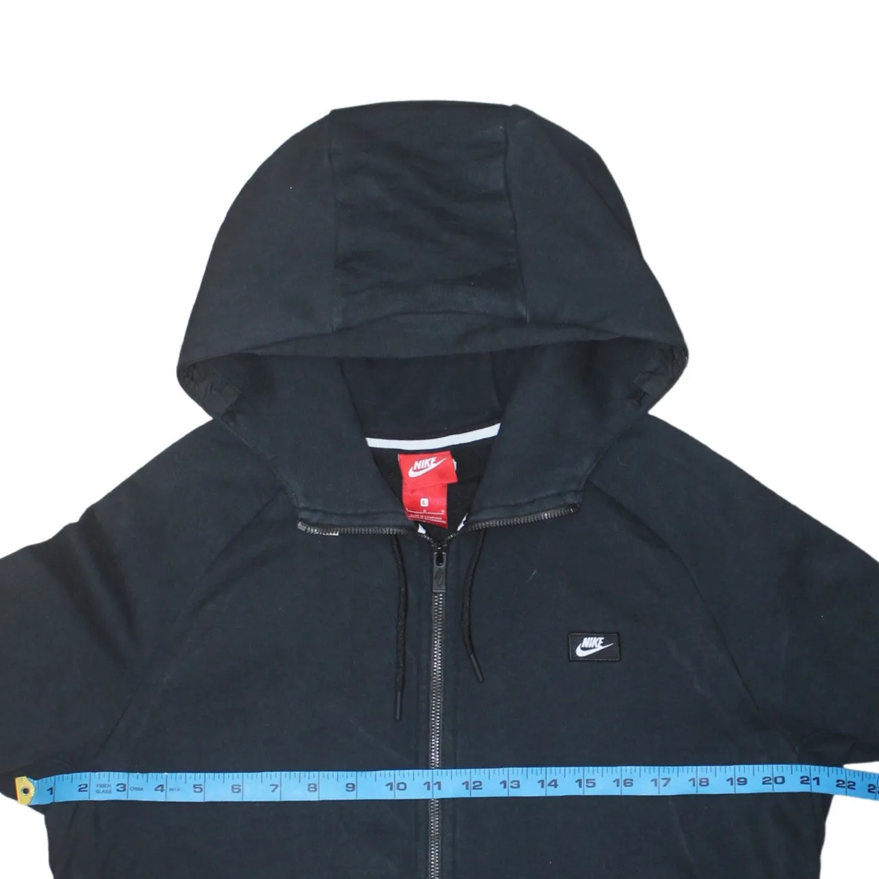 Nike 90's Swoosh Full Zip Up Hoodie Large Black sold by Vintage Club product image thumbnail 5