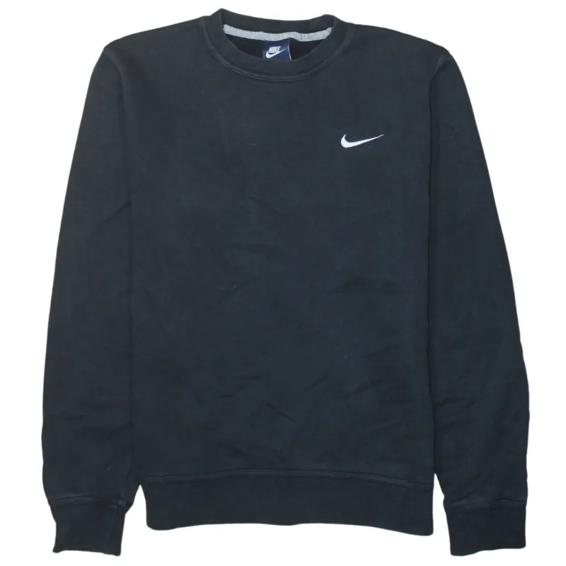 Nike 90's Swoosh Crew Neck Sweatshirt Medium Black sold by Vintage Club