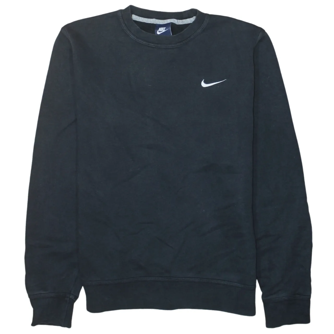 Nike 90's Swoosh Crew Neck Sweatshirt Medium Black sold by Vintage Club