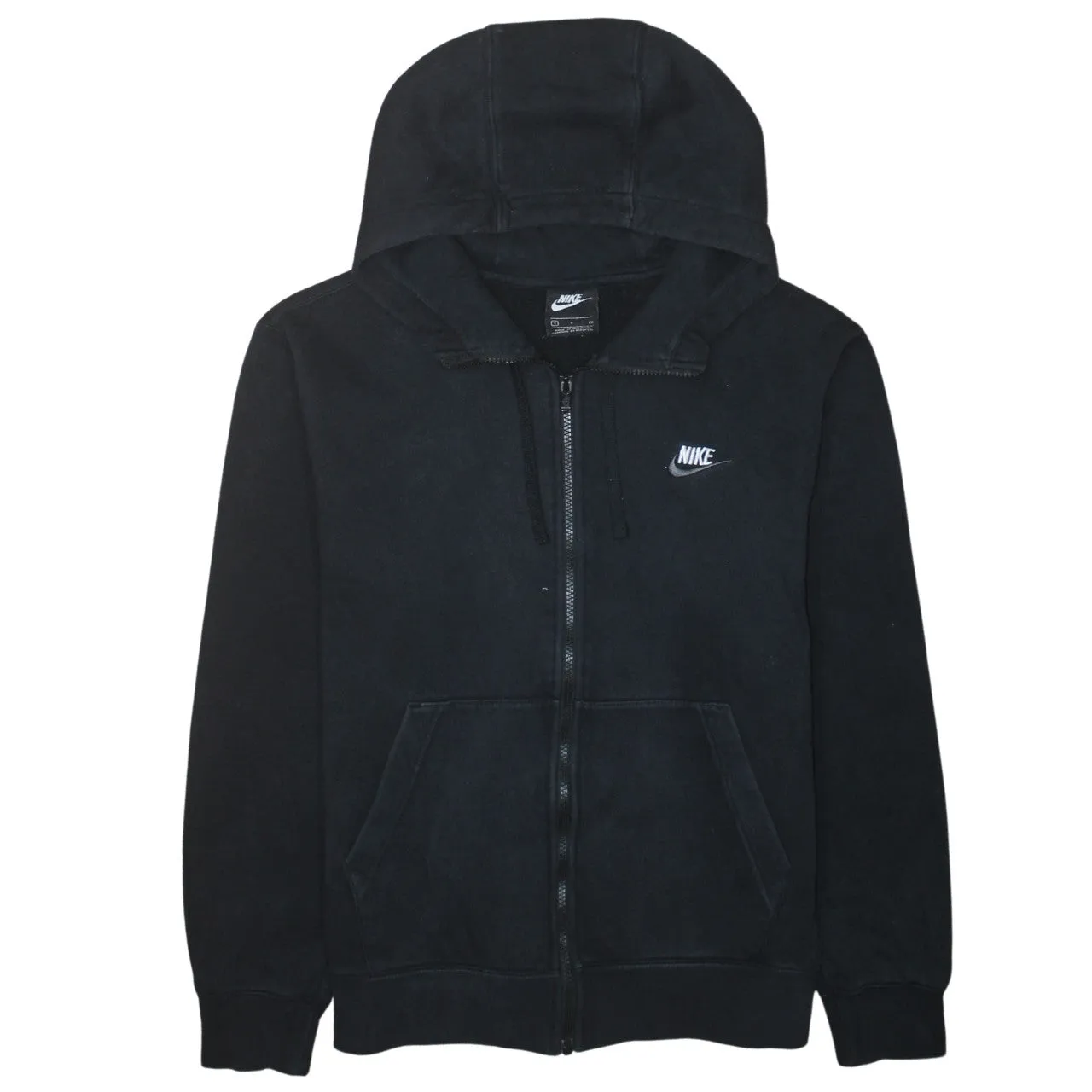 Nike 90's Swoosh Full Zip Up Hoodie Small Black sold by Vintage Club