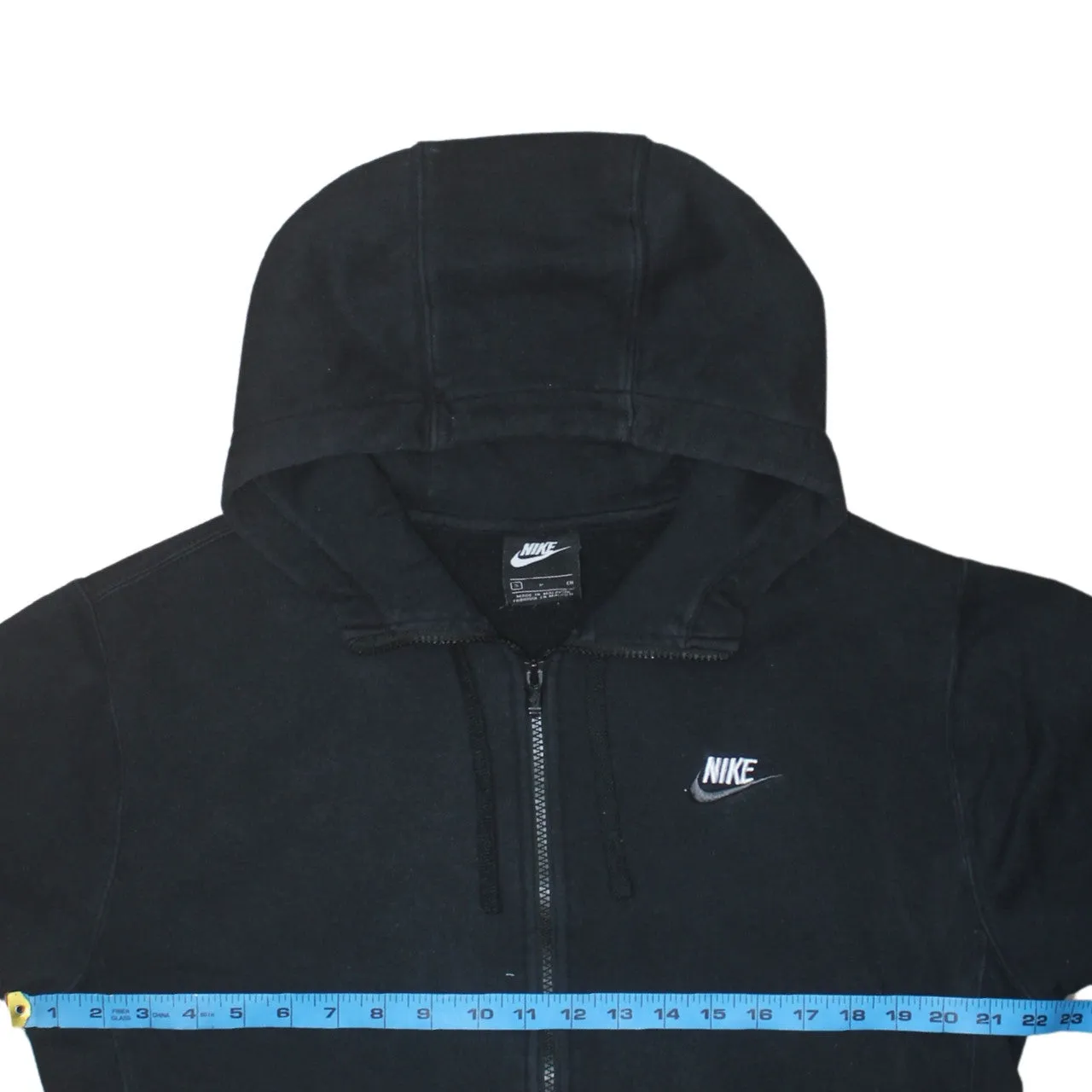 Nike 90's Swoosh Full Zip Up Hoodie Small Black sold by Vintage Club product image thumbnail 5