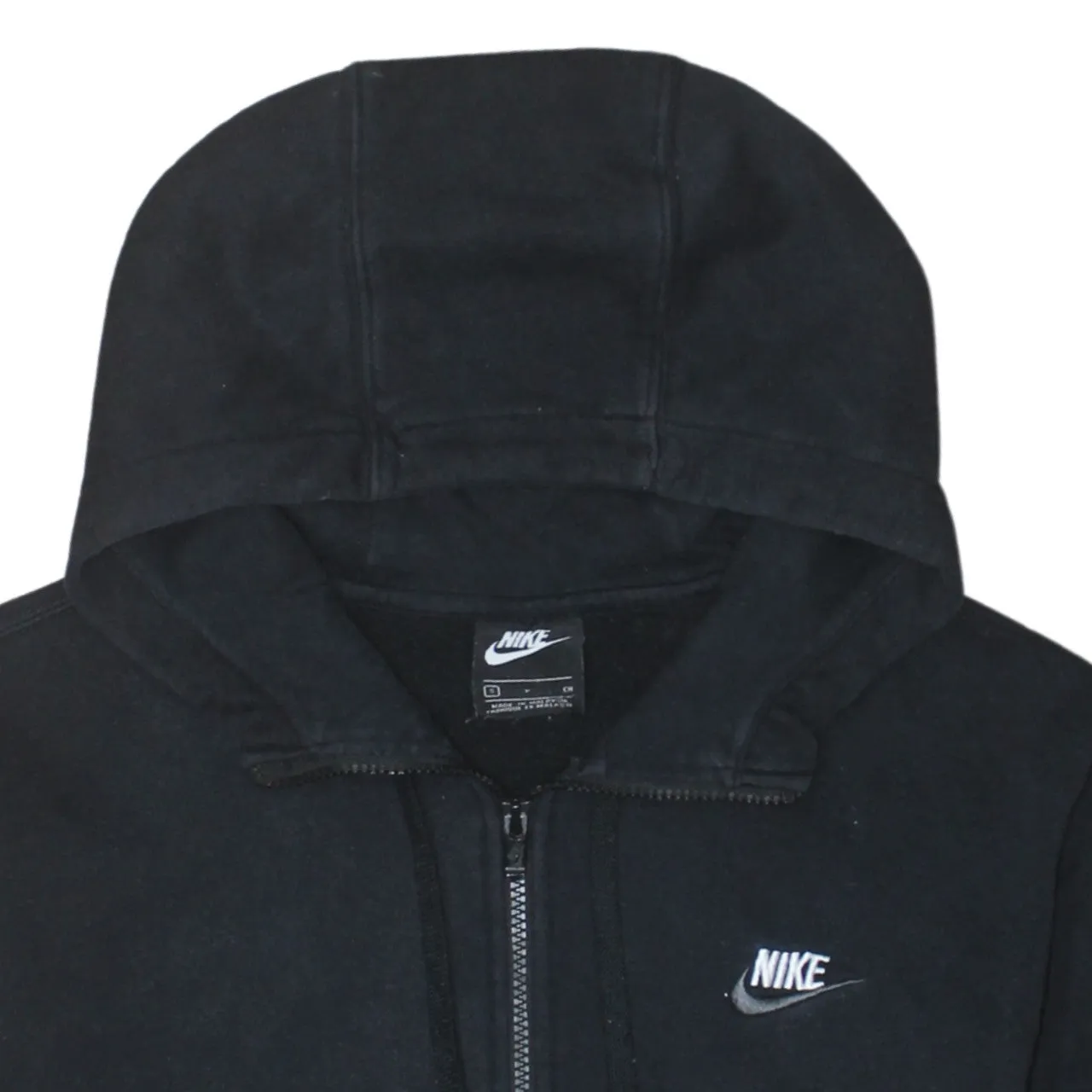 Nike 90's Swoosh Full Zip Up Hoodie Small Black sold by Vintage Club product image thumbnail 3
