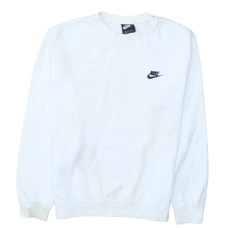 Nike 90's Swoosh Crew Neck Sweatshirt Medium White sold by Vintage Club