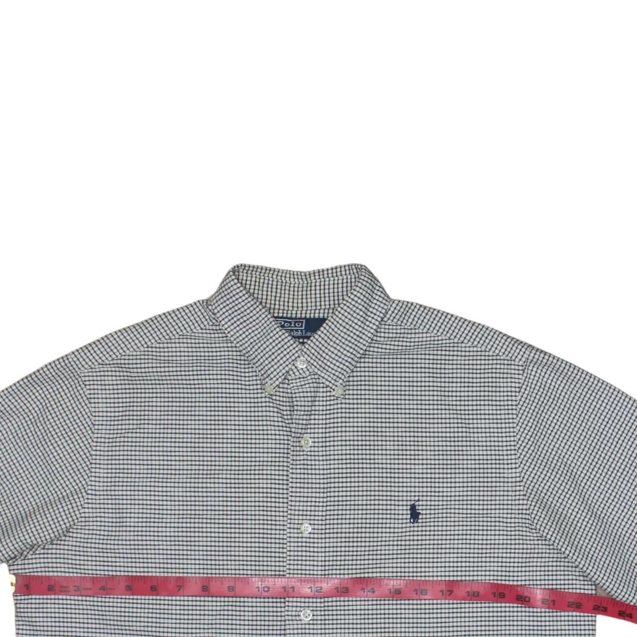Polo Ralph Lauren Grey Check Shirt Men's Large Embroidered Pony Logo Button Down Casual Top sold by Vintage Club product image thumbnail 5