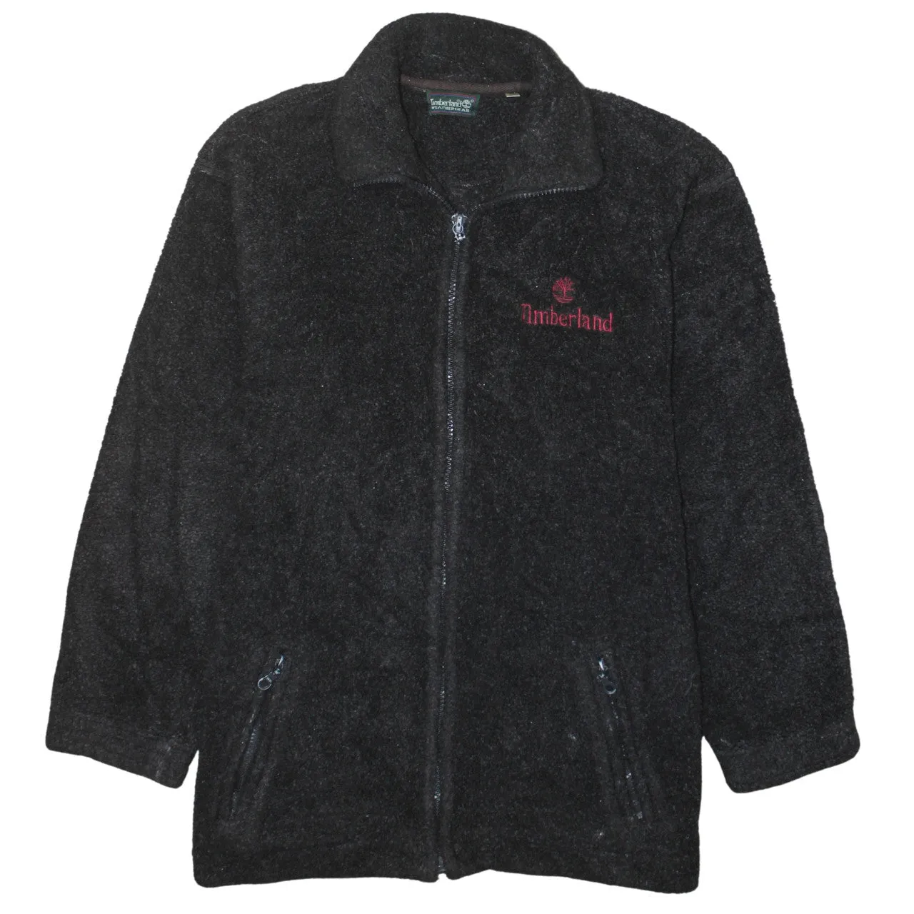 Timberland 90's Hiking Warm Full Zip Up Fleece Jumper Medium Black sold by Vintage Club