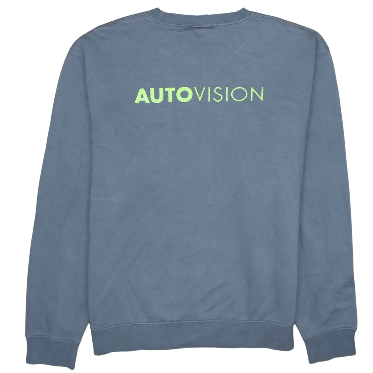 Russell Athletic Blue Sweatshirt Men's Large Printed Autovision Logo Crewneck Pullover sold by Vintage Club product image thumbnail 2