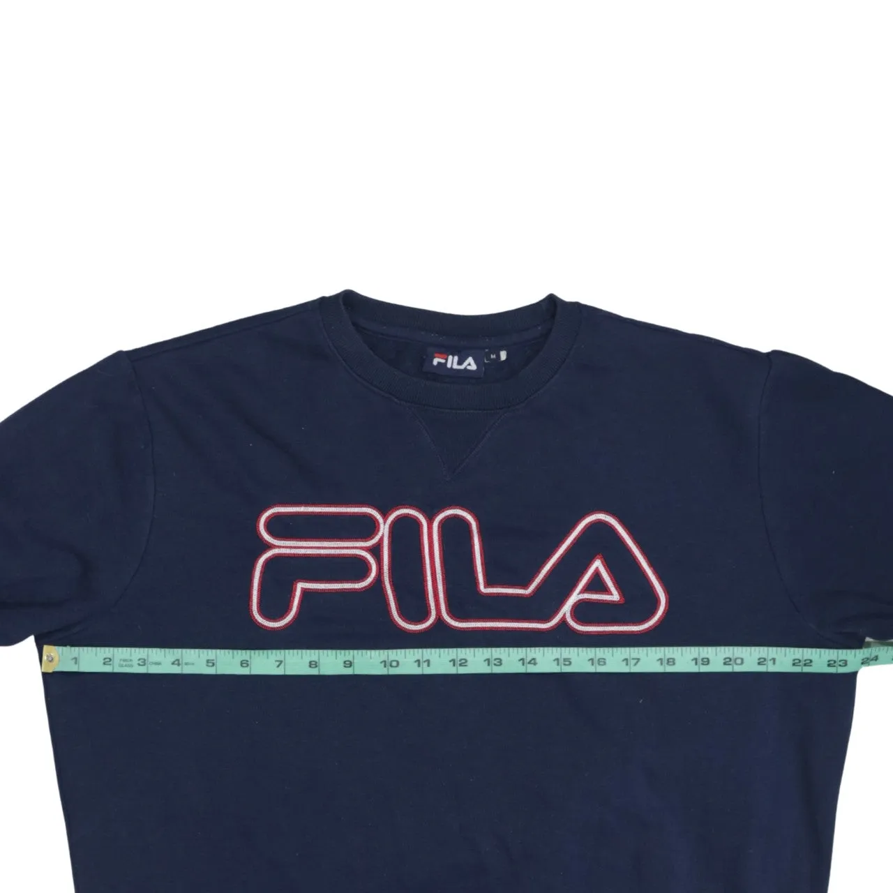 Fila 90's Spellout Crew Neck Sweatshirt Medium Navy Blue sold by Vintage Club product image thumbnail 5