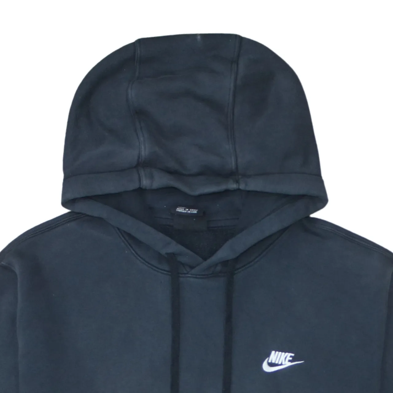 Nike Black Hoodie Men’s Large Embroidered Swoosh Logo Front Pocket Pullover Sweatshirt sold by Vintage Club product image thumbnail 3