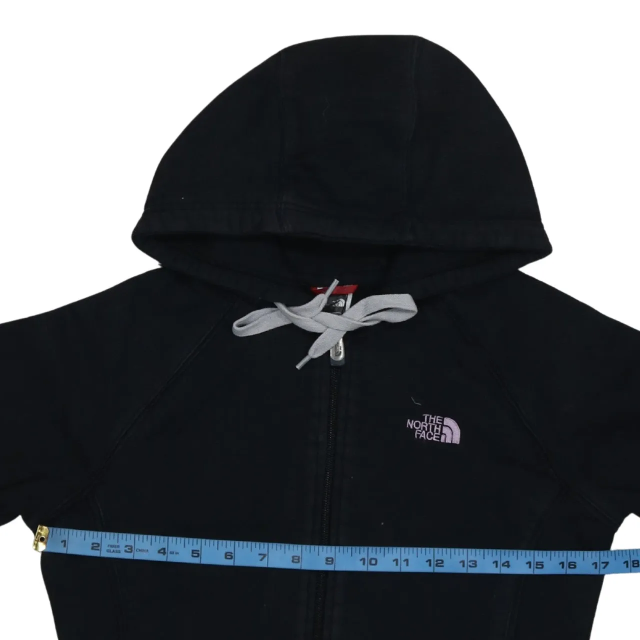 The North Face Black Full Zip Hoodie Men’s Medium Embroidered Logo Drawstring Casual Sweatshirt sold by Vintage Club product image thumbnail 5