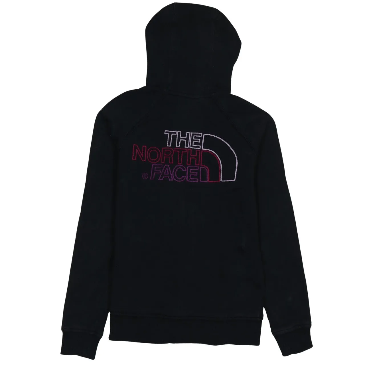 The North Face Black Full Zip Hoodie Men’s Medium Embroidered Logo Drawstring Casual Sweatshirt sold by Vintage Club product image thumbnail 2