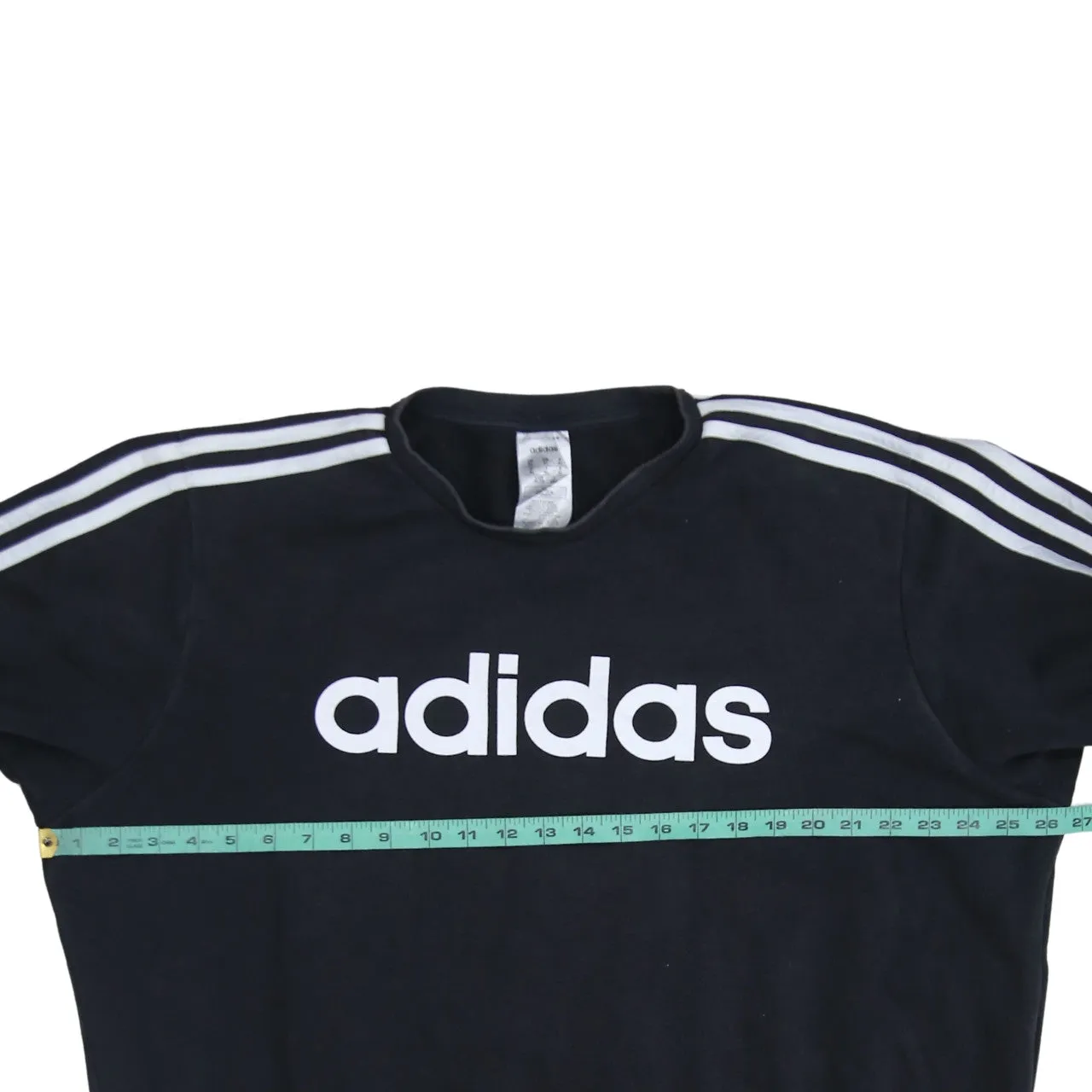 Adidas Black Sweatshirt Men's XLarge Printed Logo Three Stripe Sleeves Pullover Top sold by Vintage Club product image thumbnail 5