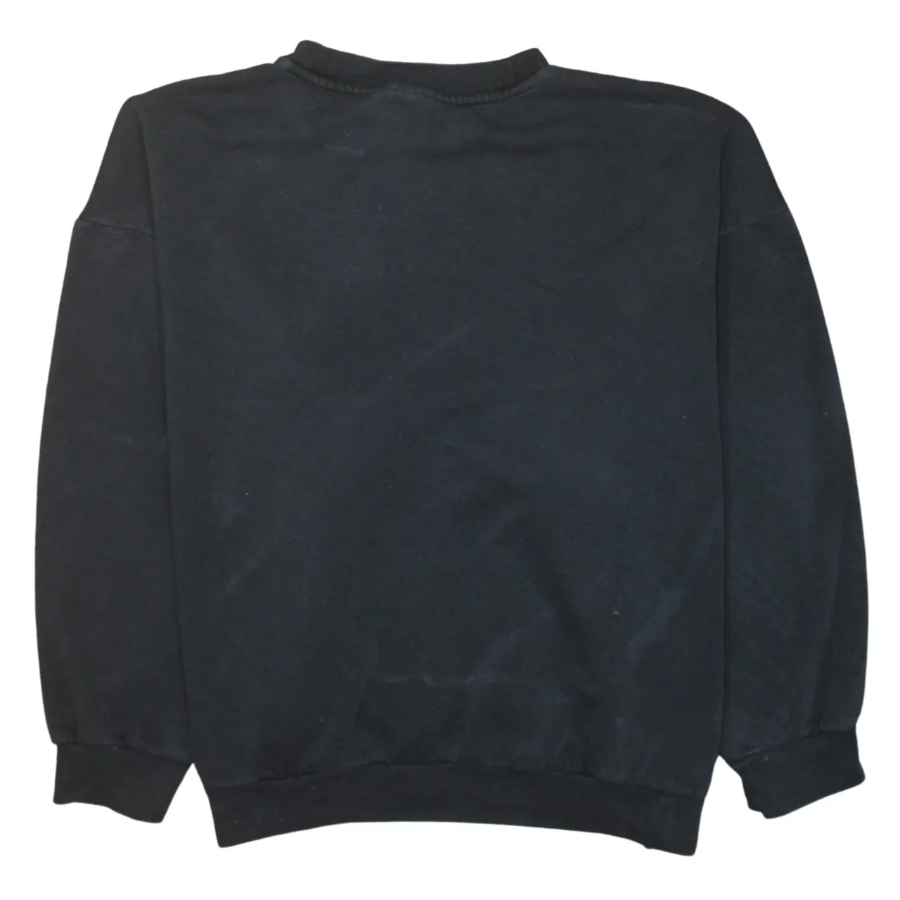 Adidas Black Sweatshirt Women's 3XL Embroidered Chest Logo Ribbed Cuffs Crewneck Pullover sold by Vintage Club product image thumbnail 2