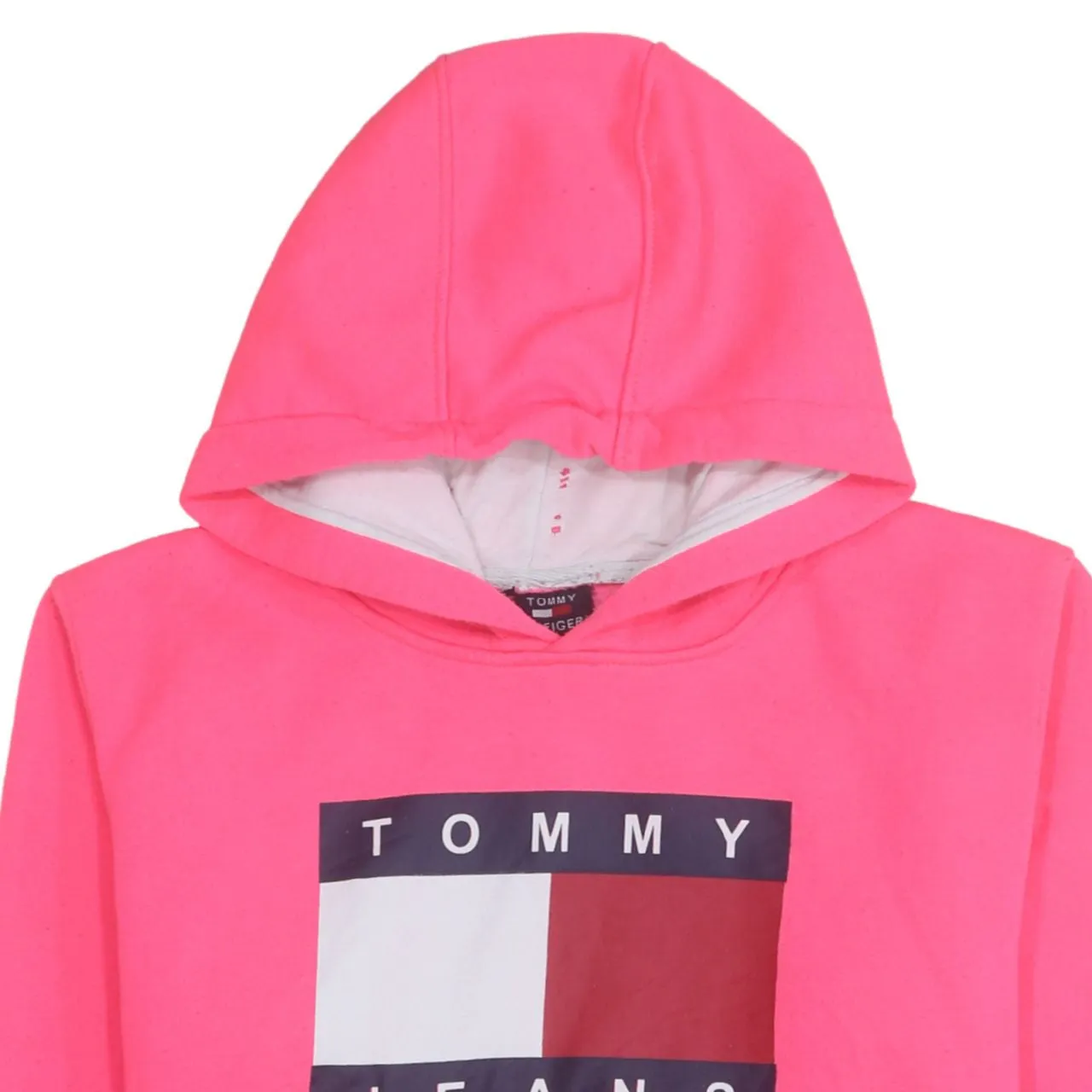 Tommy Hilfiger 90's Spellout Pullover Hoodie XXLarge (2XL) Orange sold by Vintage Club product image thumbnail 3
