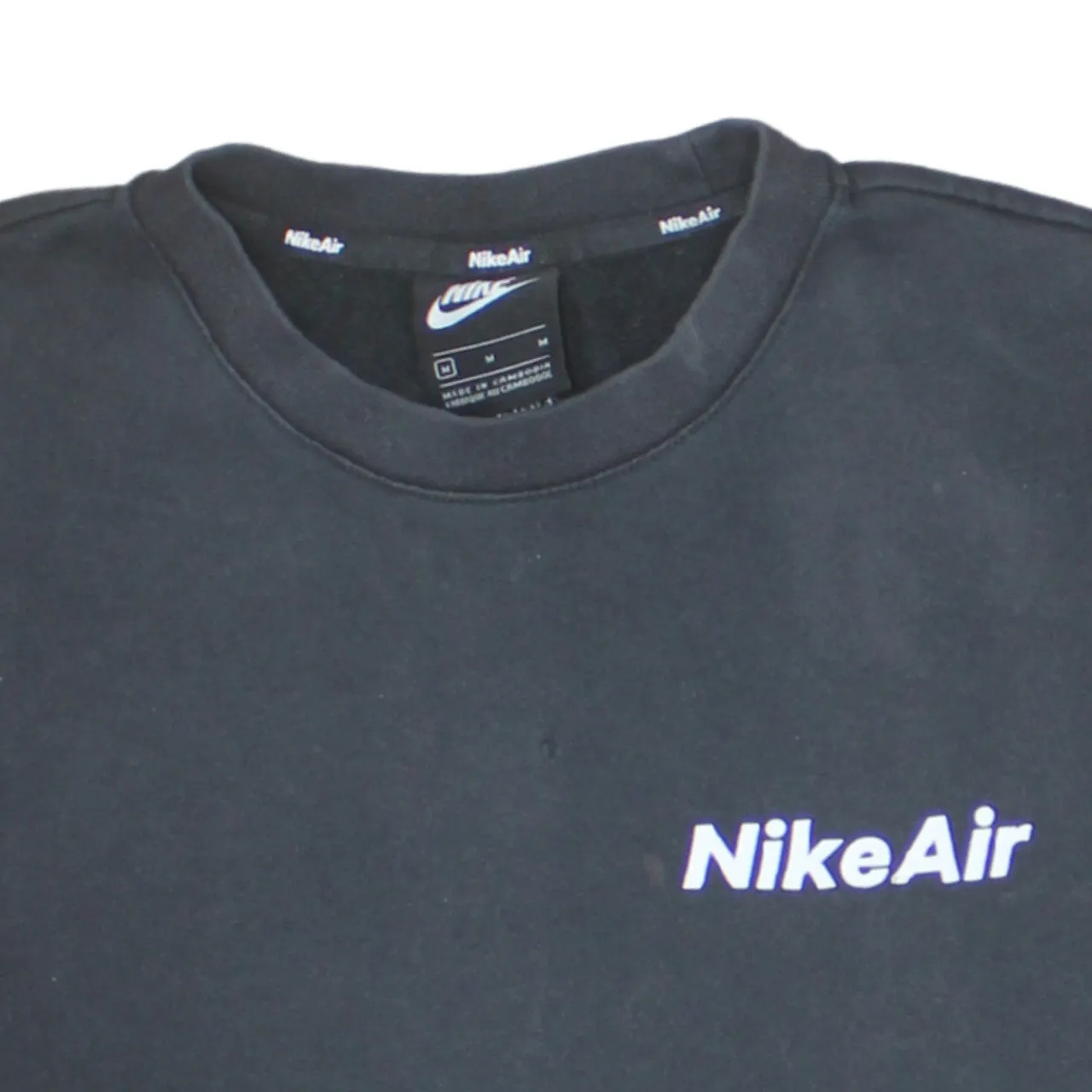 Nike 90's Swoosh Crew Neck Sweatshirt Medium Black sold by Vintage Club product image thumbnail 3