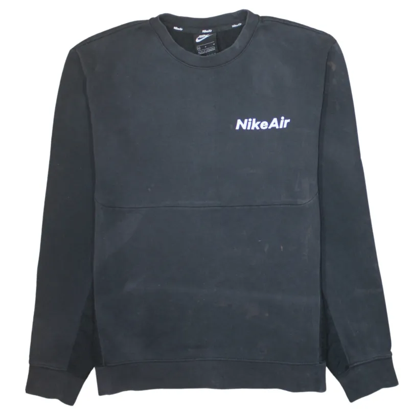 Nike 90's Swoosh Crew Neck Sweatshirt Medium Black sold by Vintage Club