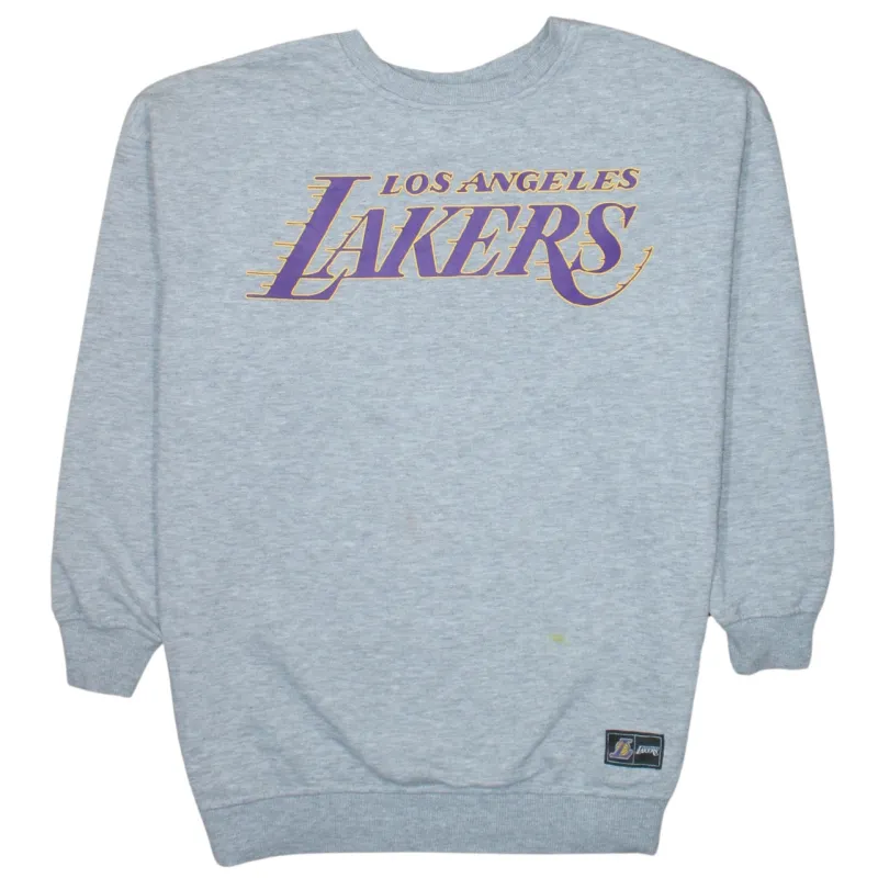 NBA 90's Los Angeles Lakers Crew Neck Sweatshirt XSmall Grey sold by Vintage Club