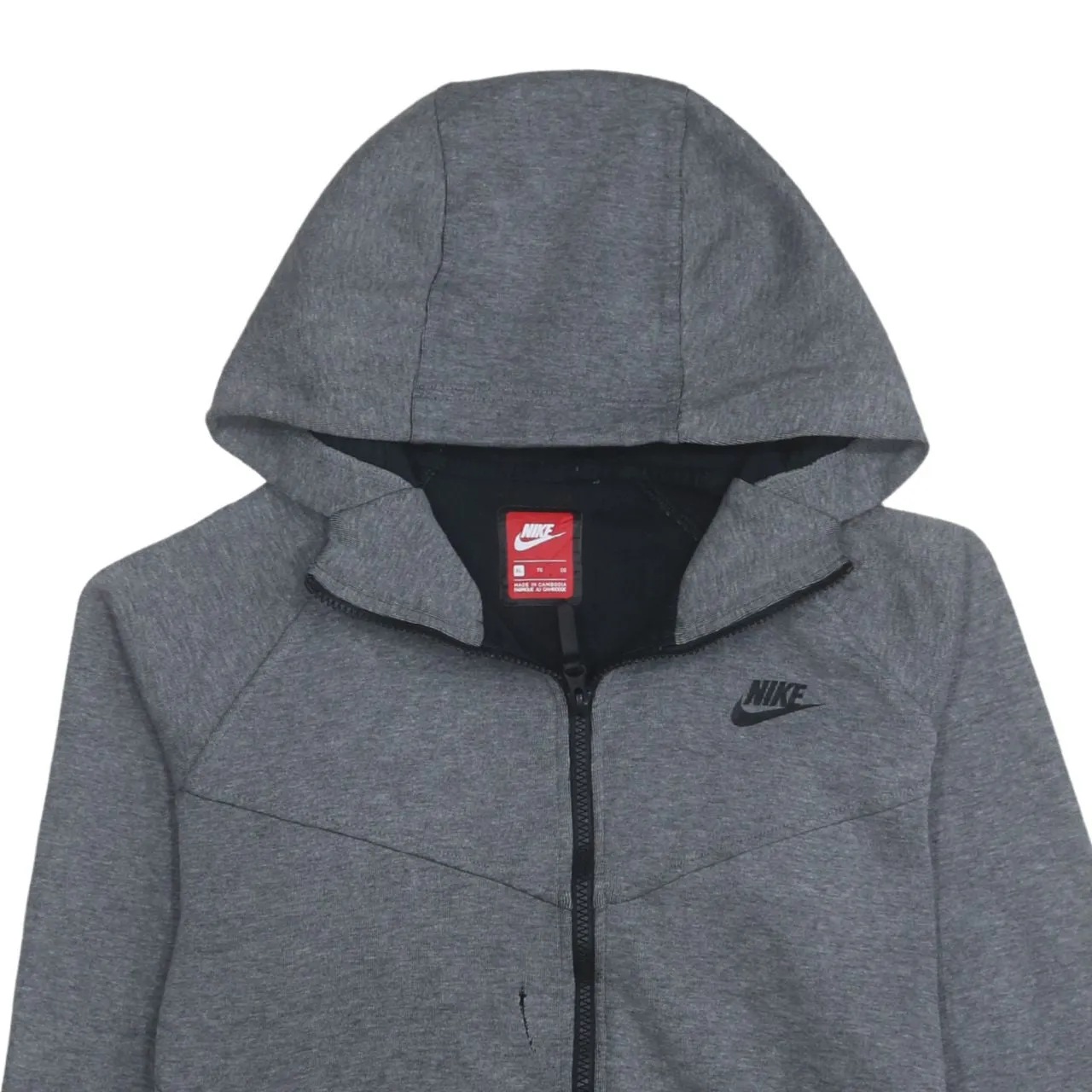 Nike 90's Swoosh Full Zip Up Hoodie XLarge Grey sold by Vintage Club product image thumbnail 3