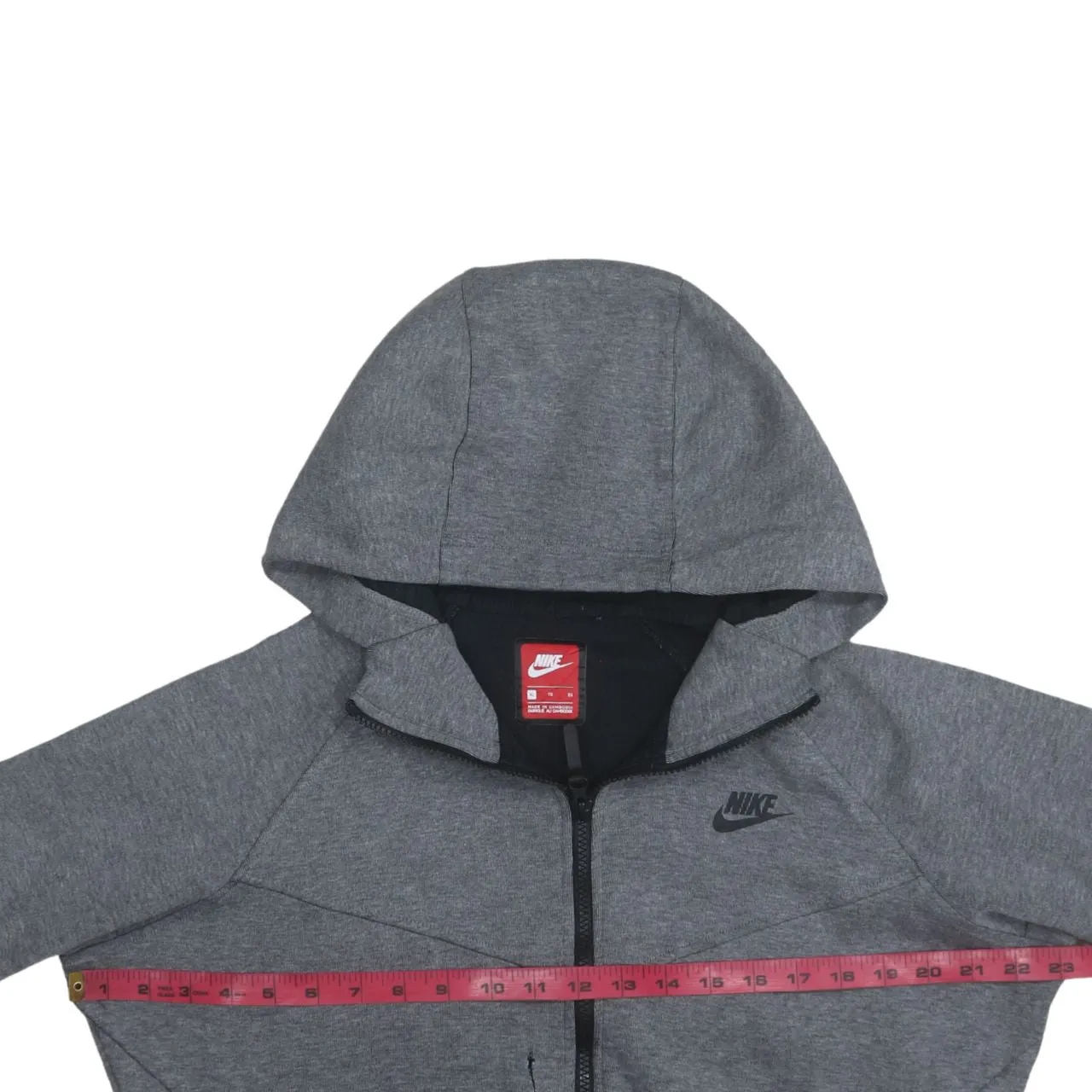 Nike 90's Swoosh Full Zip Up Hoodie XLarge Grey sold by Vintage Club product image thumbnail 5