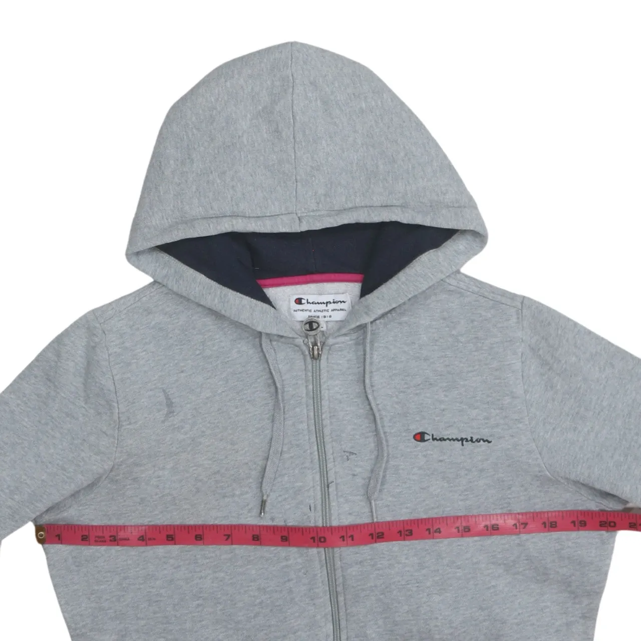 Champion 90's Lightweight Full Zip Up Hoodie Large Grey sold by Vintage Club product image thumbnail 5
