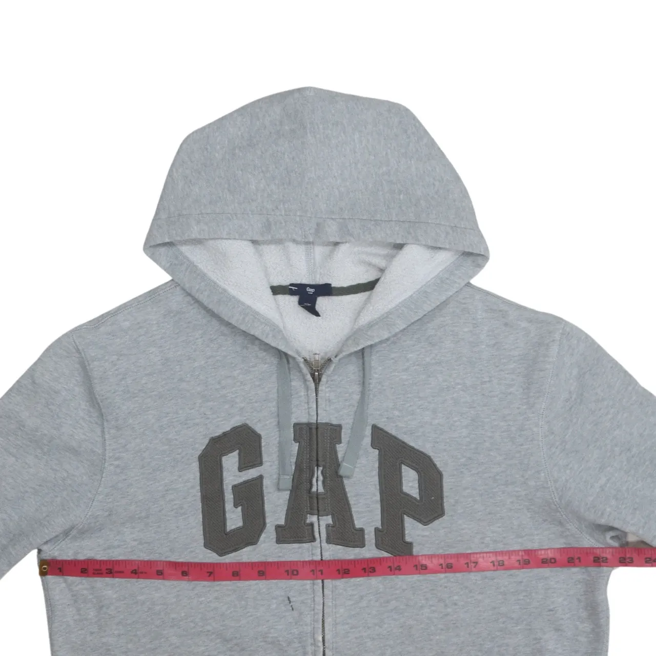 Gap 90's Spellout Full Zip Up Hoodie Large Grey sold by Vintage Club product image thumbnail 5