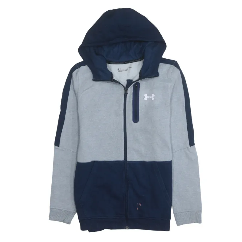 Under Armour 90's Drawstring Pockets Full Zip Up Hoodie Small Blue sold by Vintage Club