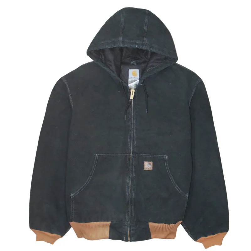 Carhartt 90's Hooded Full Zip Up Windbreaker XXLarge  Black sold by Vintage Club