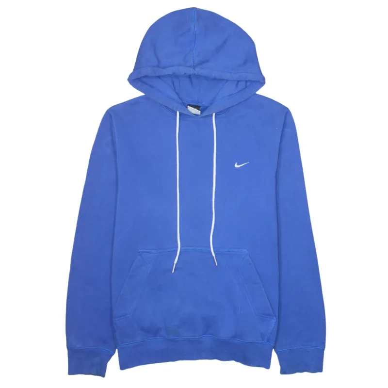 Nike 90's Swoosh Pullover Hoodie Medium Blue sold by Vintage Club