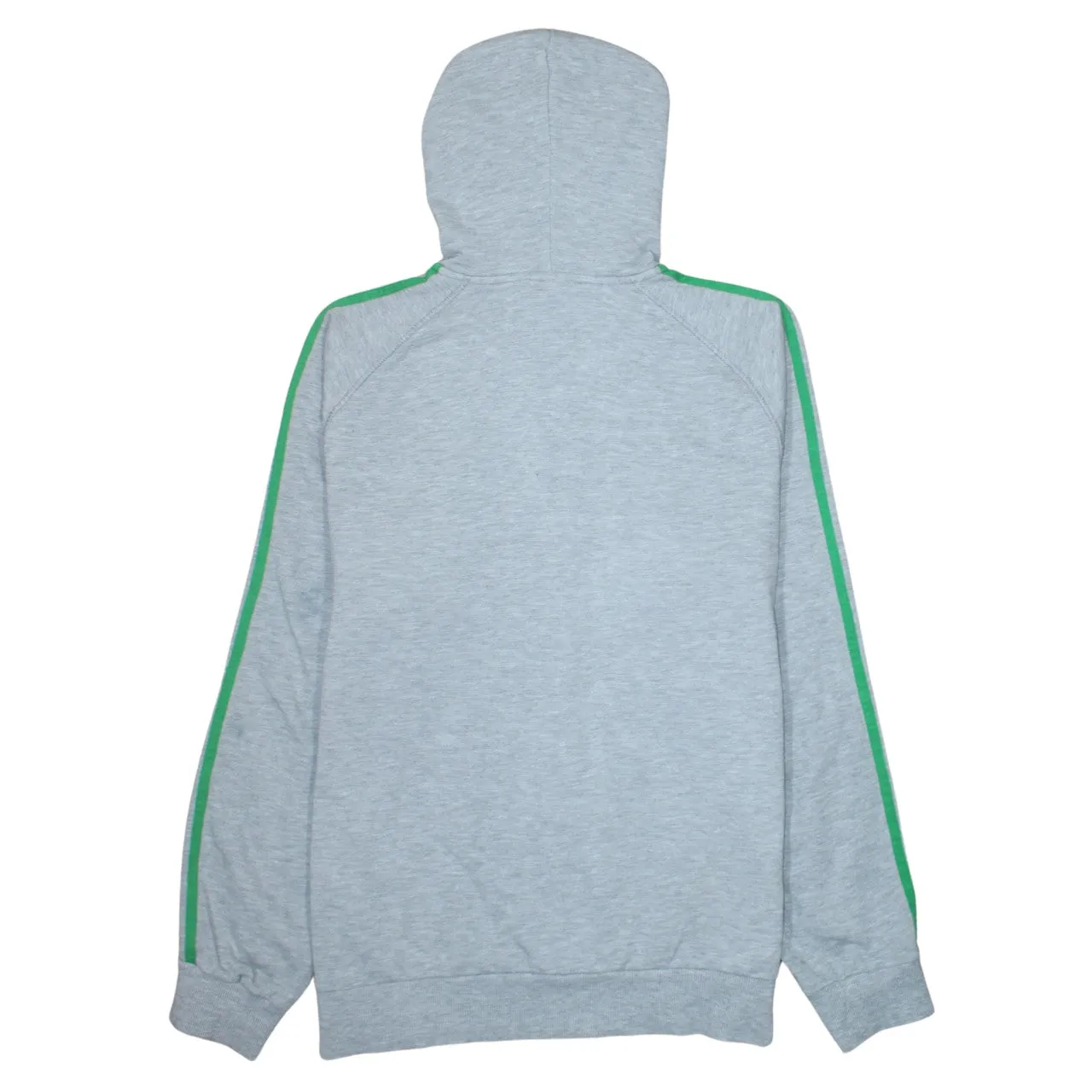 Adidas 90's Striped Sleeve Full Zip Up Hoodie Medium Grey sold by Vintage Club product image thumbnail 2