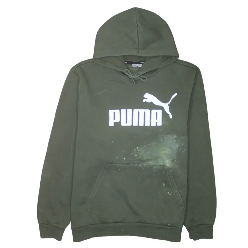 Puma 90's Spellout Pullover Hoodie Medium Green sold by Vintage Club