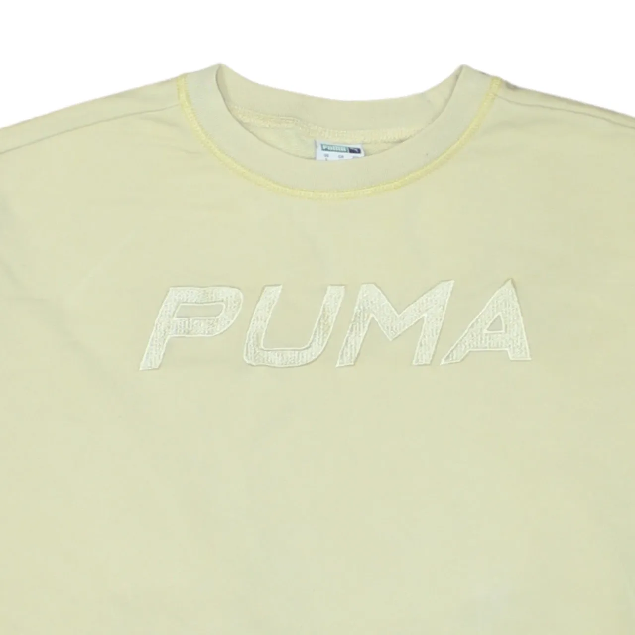 Puma 90's Spellout Crew Neck Sweatshirt Small Yellow sold by Vintage Club product image thumbnail 3