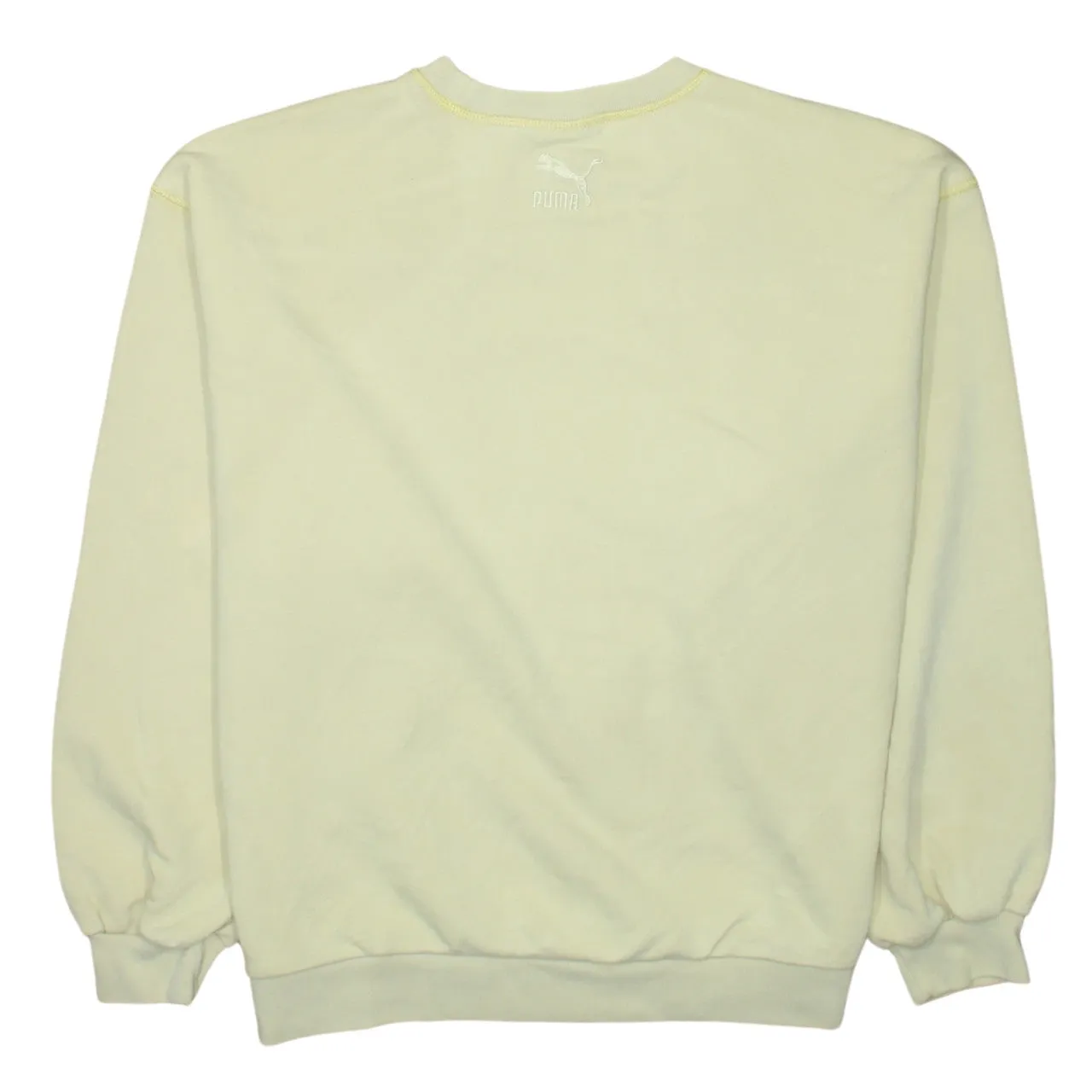 Puma 90's Spellout Crew Neck Sweatshirt Small Yellow sold by Vintage Club product image thumbnail 2