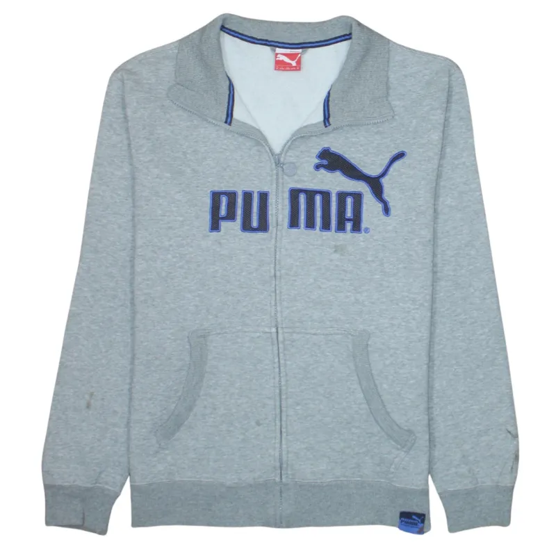 Puma 90's Spellout Full Zip Up Sweatshirt Medium Grey sold by Vintage Club