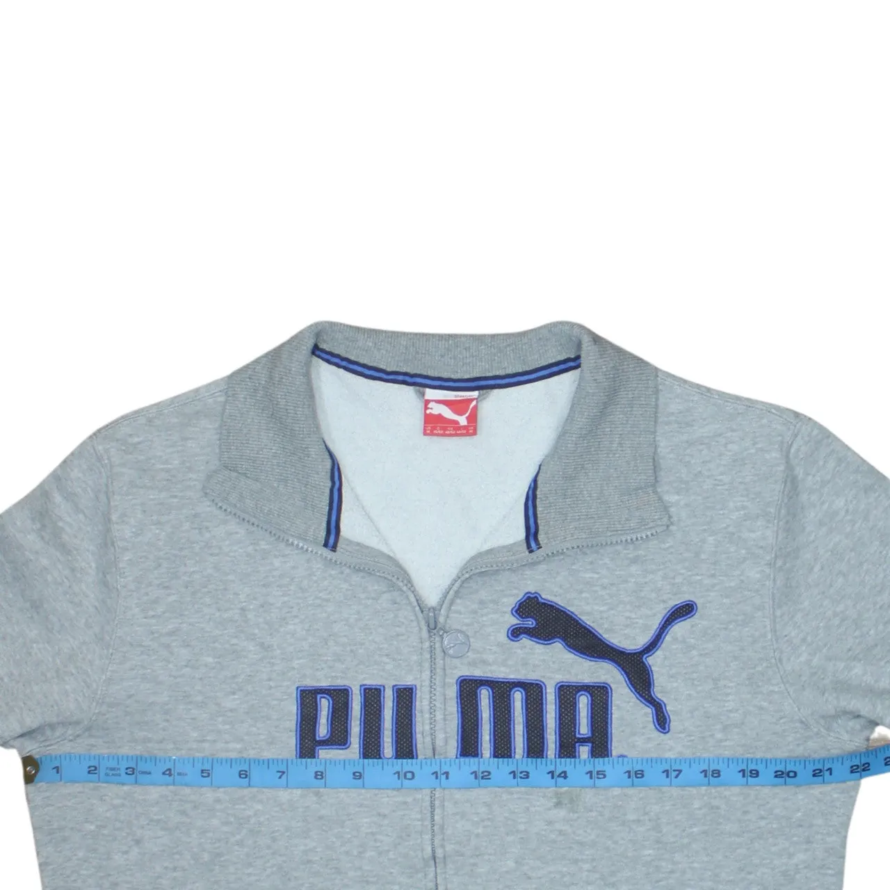 Puma 90's Spellout Full Zip Up Sweatshirt Medium Grey sold by Vintage Club product image thumbnail 5