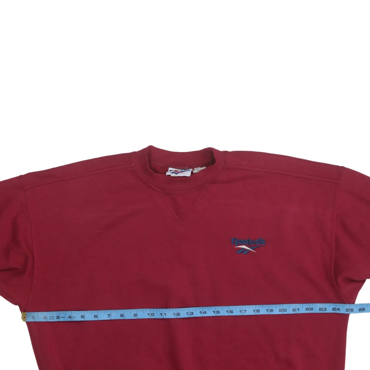 Reebok 90's Lightweight Crew Neck Sweatshirt Large Burgundy Red sold by Vintage Club product image thumbnail 5