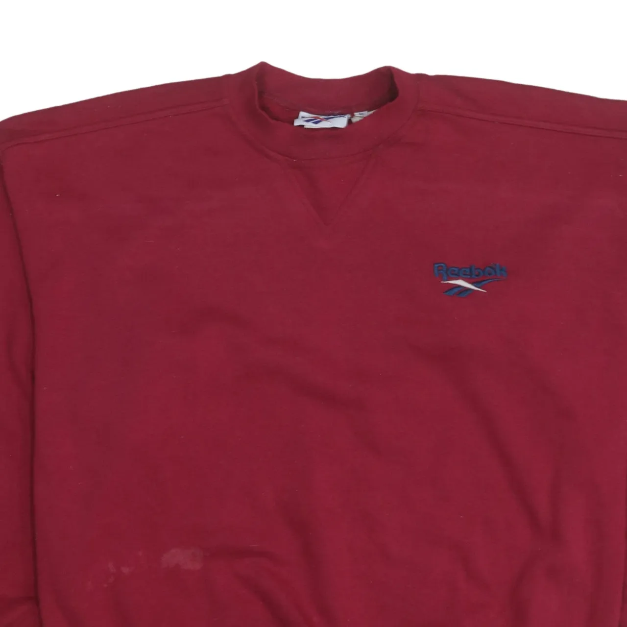 Reebok 90's Lightweight Crew Neck Sweatshirt Large Burgundy Red sold by Vintage Club product image thumbnail 3