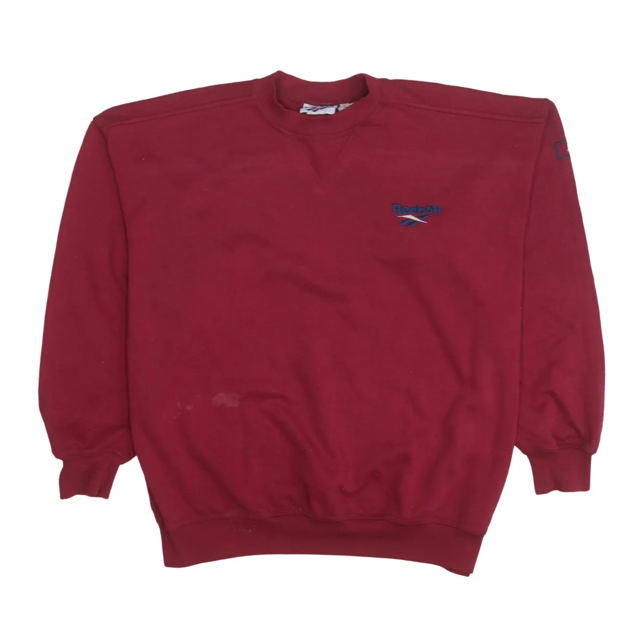 Reebok 90's Lightweight Crew Neck Sweatshirt Large Burgundy Red sold by Vintage Club