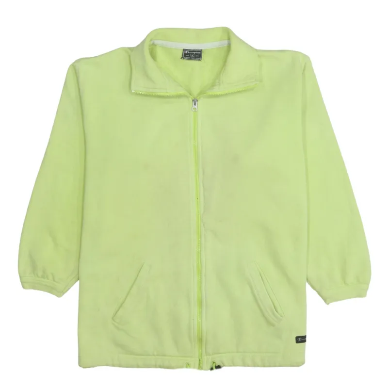 Champion 90's Plain Full Zip Up Sweatshirt Medium Yellow sold by Vintage Club