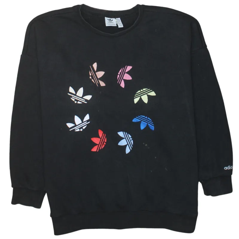Adidas 90's Lightweight Crew Neck Sweatshirt Medium Black sold by Vintage Club