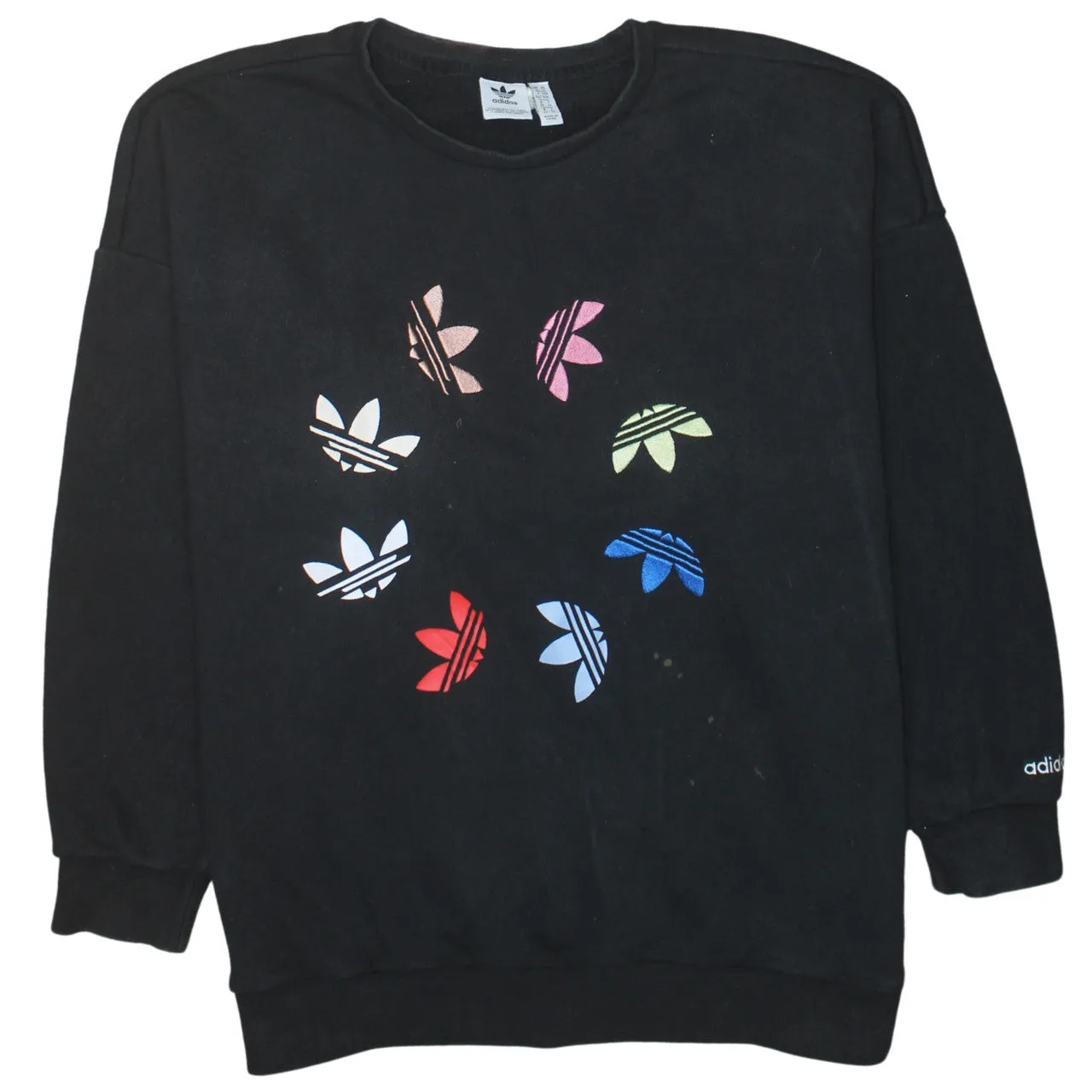 Adidas 90's Lightweight Crew Neck Sweatshirt Medium Black sold by Vintage Club