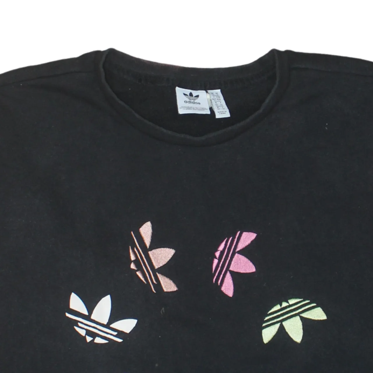 Adidas 90's Lightweight Crew Neck Sweatshirt Medium Black sold by Vintage Club product image thumbnail 3