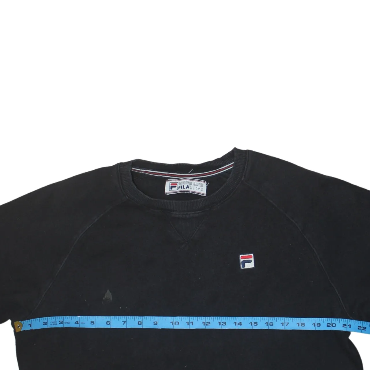 Fila 90's Lightweight Crew Neck Sweatshirt Large Black sold by Vintage Club product image thumbnail 5