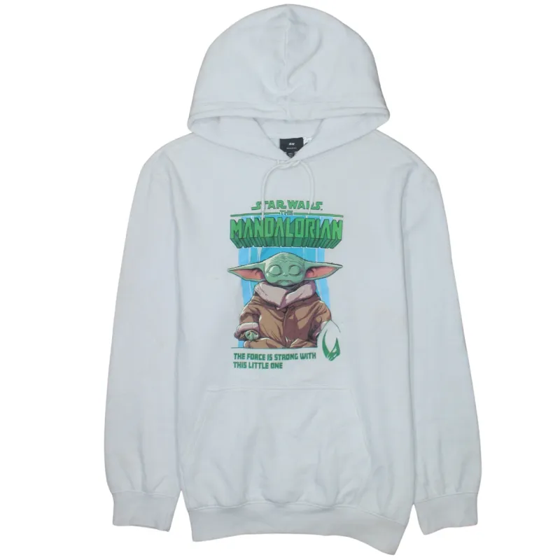 H&M 90's The Mandalorian Pullover Hoodie Large White made by H&M